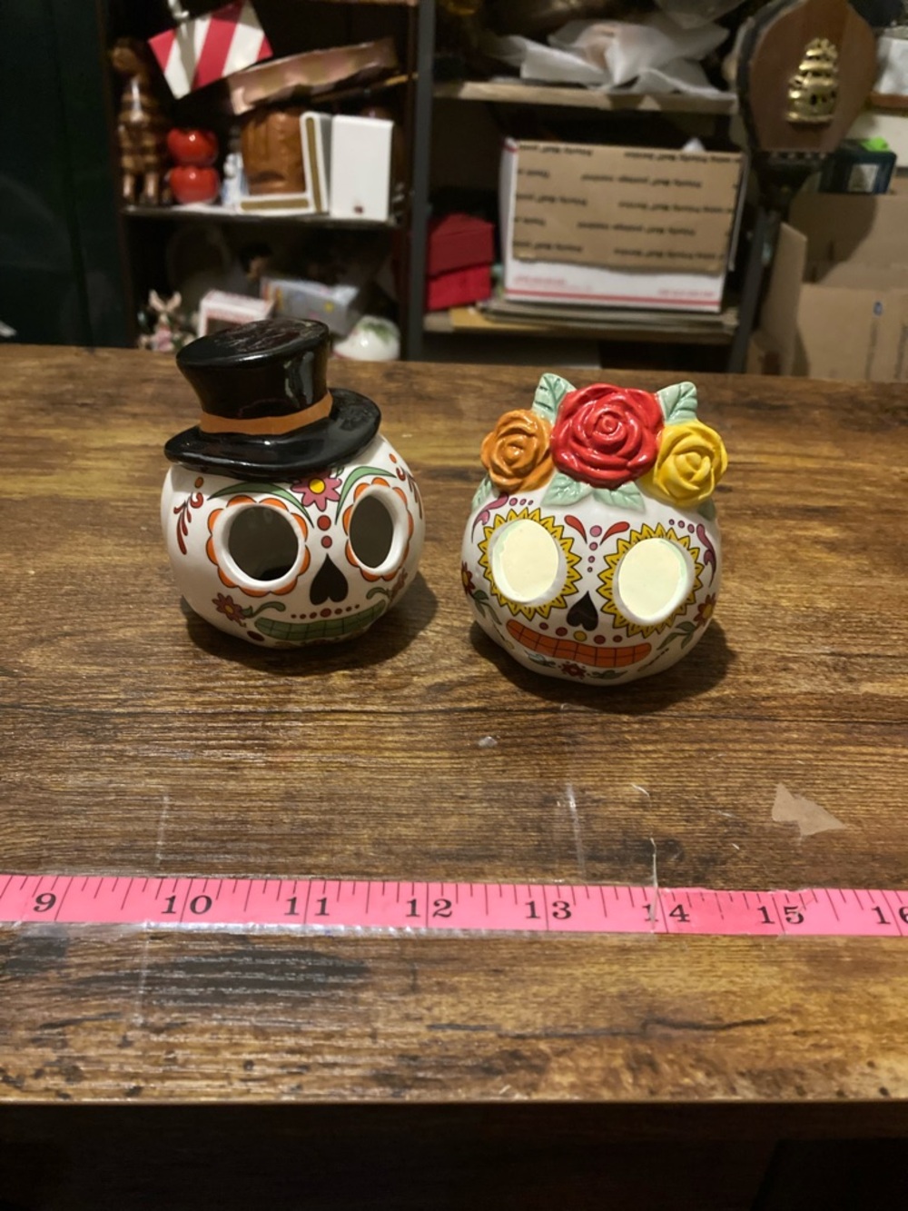 Sugar skull pumpkin shaped skulls - Picture 7 of 7
